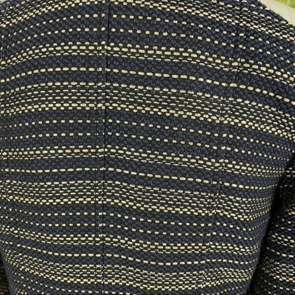 BCBG Navy Gold Cropped Moto Jacket Small - Picture 10 of 14